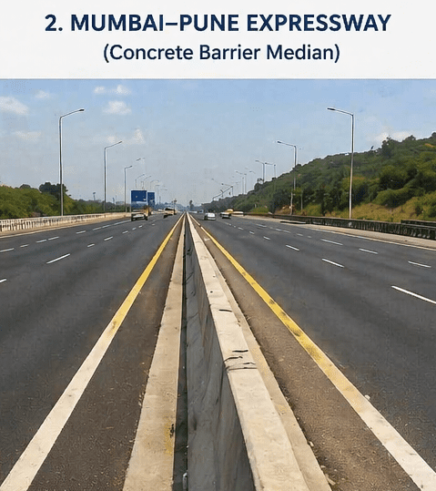 Median at Mumbai-Pune expressway