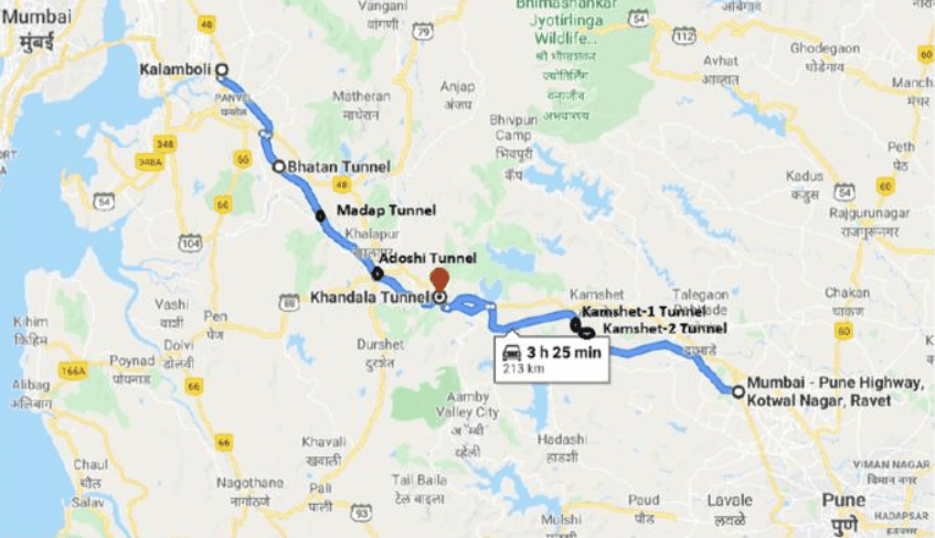 Mumbai - Pune project map