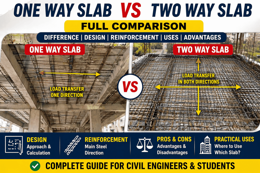 One way slab Vs Two way slab