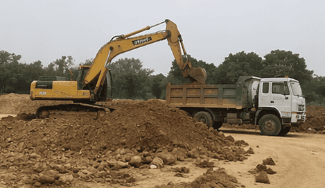 Soil sampling from Borrow area