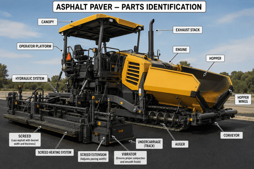 Asphalt Paver- Construction equipment