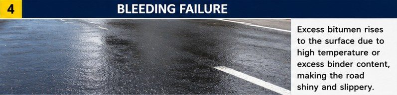 Bleeding Failure in flexible pavement