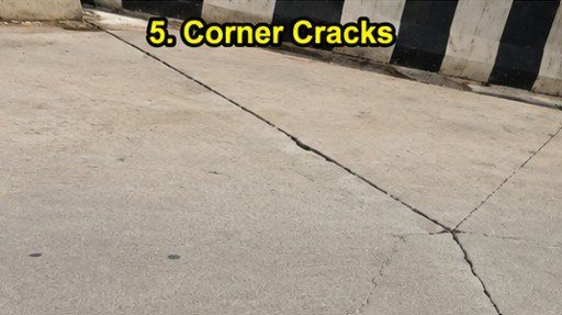 Corner Cracks on PQC Surface
