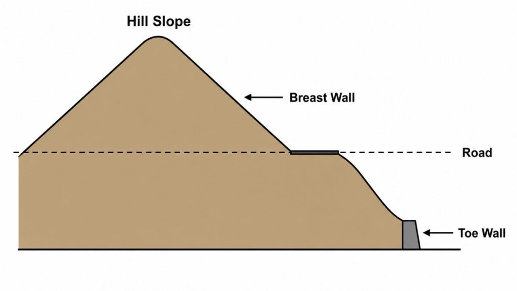 Diagram Toe Wall vs Breast Wall Position