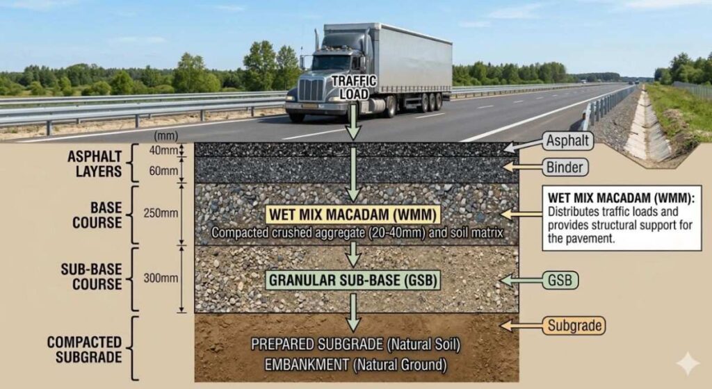 Flexible Pavement for GSB and WMM