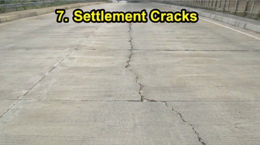 Settlement Cracks on PQC Surface