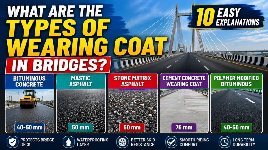 Types of Wearing Coat in Bridges