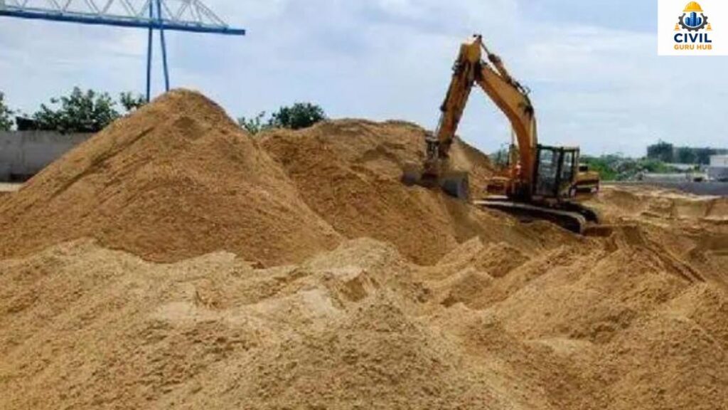 Collection of Sand Sample for silt content test
