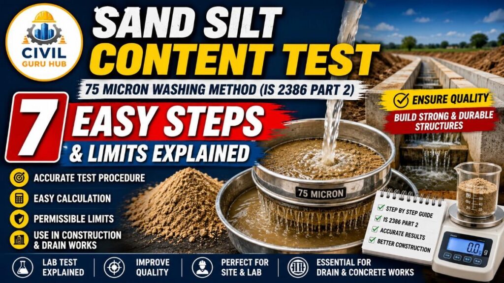 Sand Silt Content Test