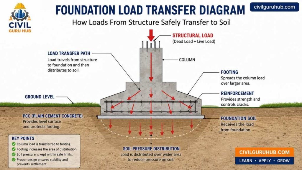 Foundation load transfer diagram