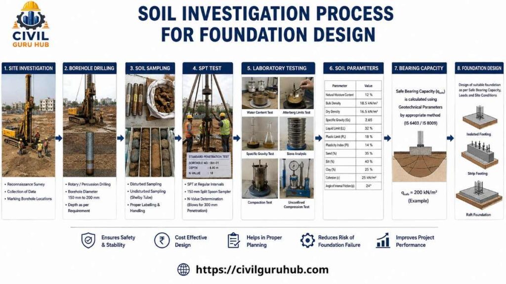 Soil Investigation Process Infographic